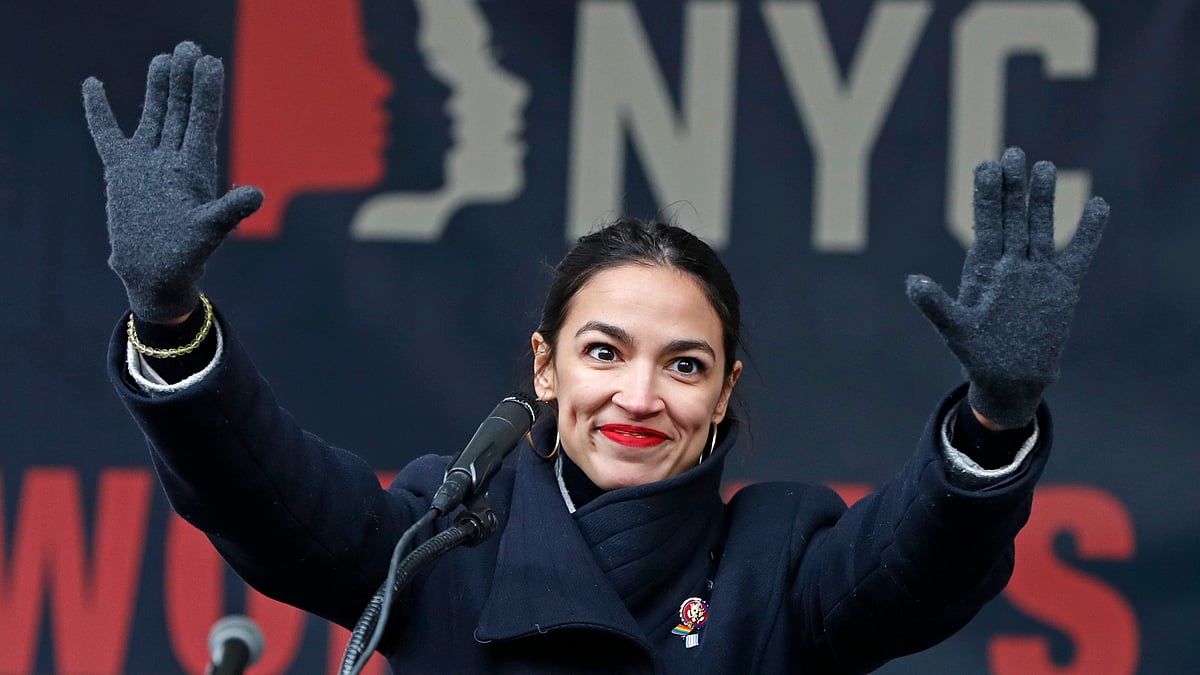 File image of US Representative Alexandria Ocasio-Cortez.