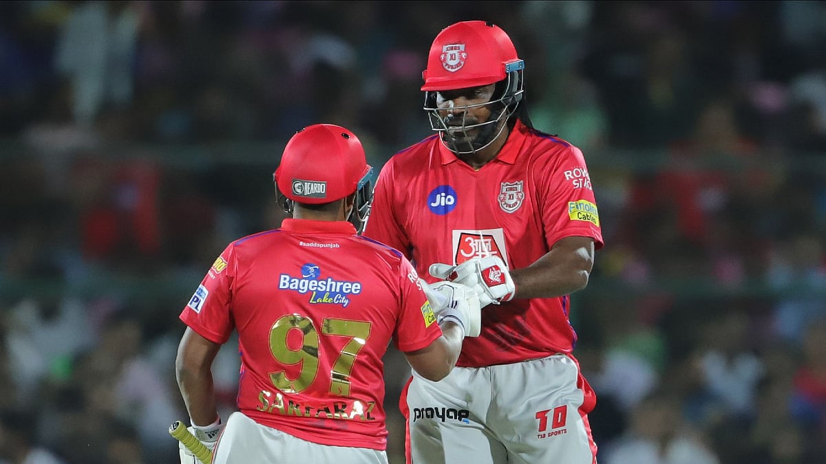 Gayle and Sarfaraz added 84 runs for the third wicket.&nbsp;