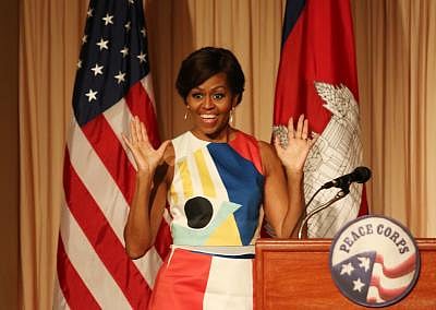Former U.S. first Lady Michelle Obama. (Xinhua/Sovannara/IANS) (lrz)