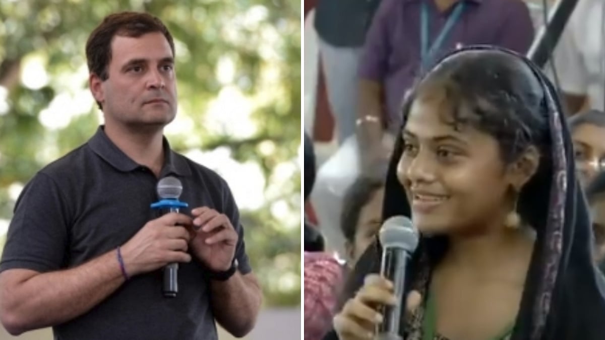 Rahul Gandhi at Stella Maris College for Girls in Chennai. 