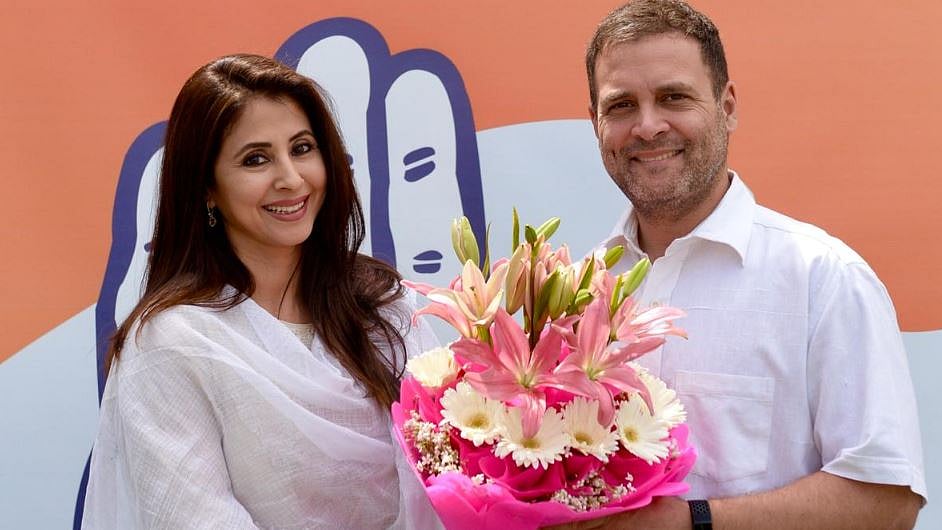 Rahul Gandhi with Urmila Matondkar.