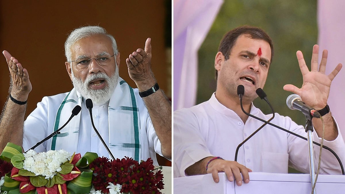 Narendra Modi and Rahul Gandhi. 
