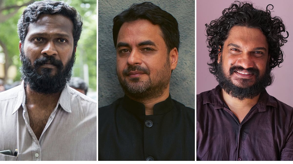 Filmmakers Vetri Maran (L), Gurvinder Singh (C) and Sanal Kumar Sasidharan (R).