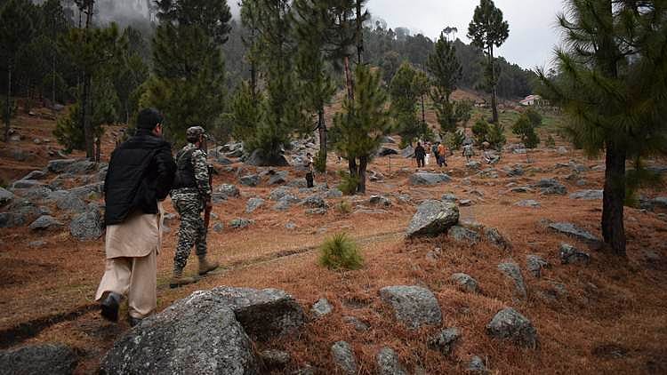 Pakistani reporters and troops visit the site of an Indian airstrike in Jaba, near Balakot, Pakistan. Image used for representational purpose only. 