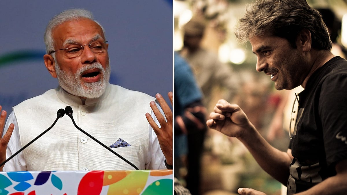 Prime Minister Narendra Modi (L) and filmmaker Vishal Bhardwaj (R).