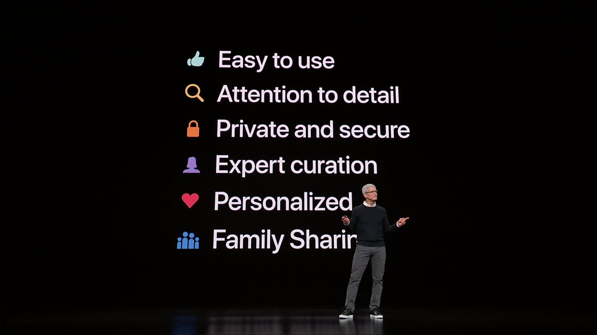What Apple promises with its set of services. Data privacy for users. 