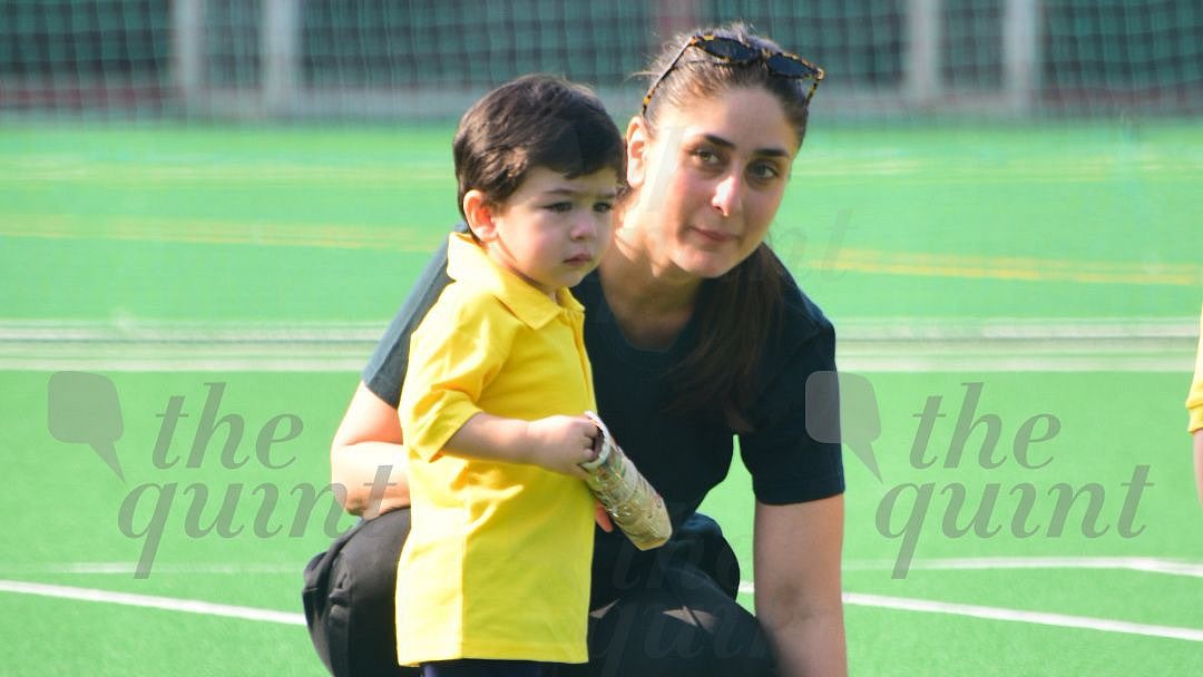 Kareena Kapoor with Taimur Ali Khan. 