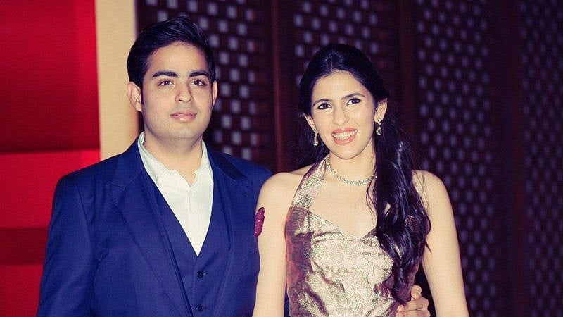 Akash Ambani and fiance Shloka Mehta.