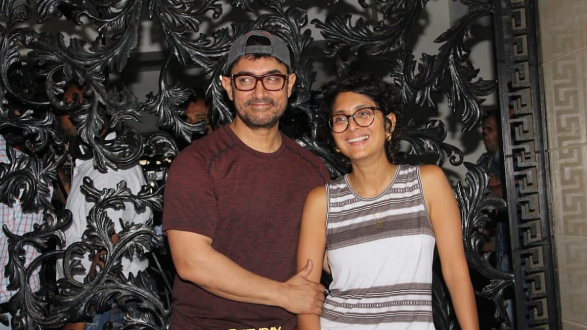 Aamir Khan and Kiran Rao at a media interaction on his birthday.