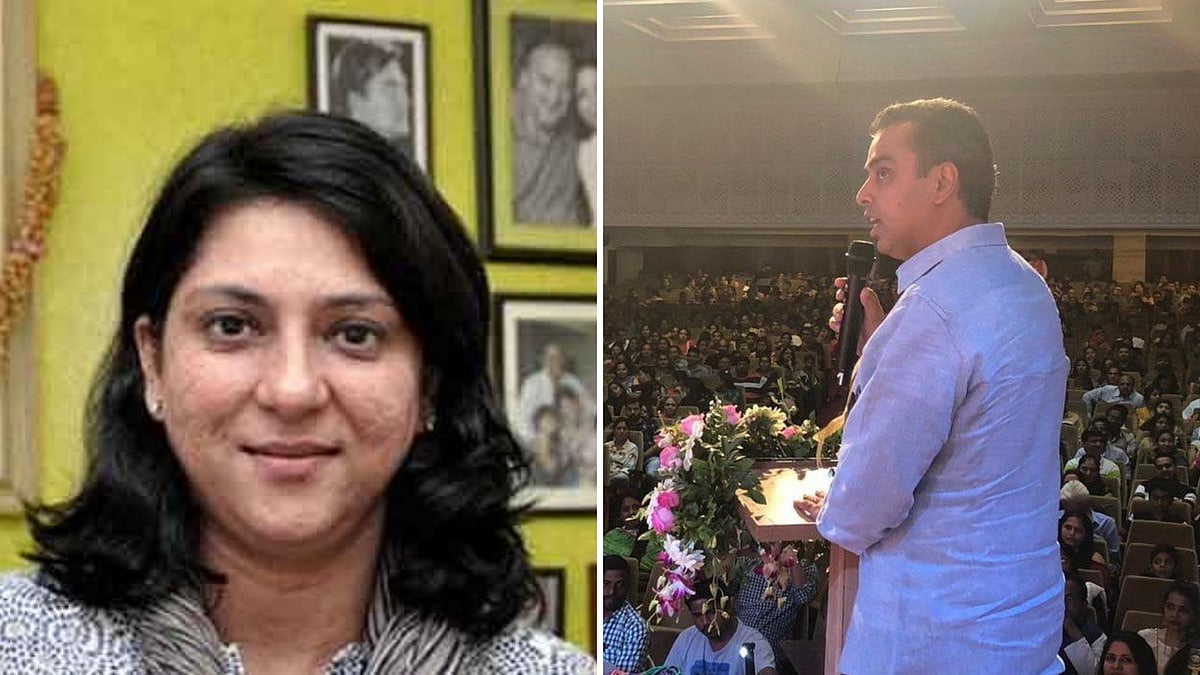 (Left) Priya Dutt; (Right) Milind Deora.