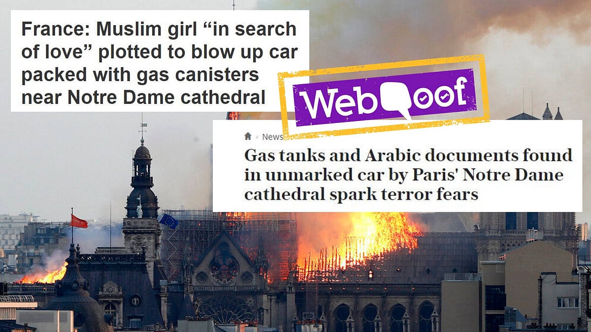While one article was completed unrelated to the fire, the second article doing the rounds is actually from 2016.