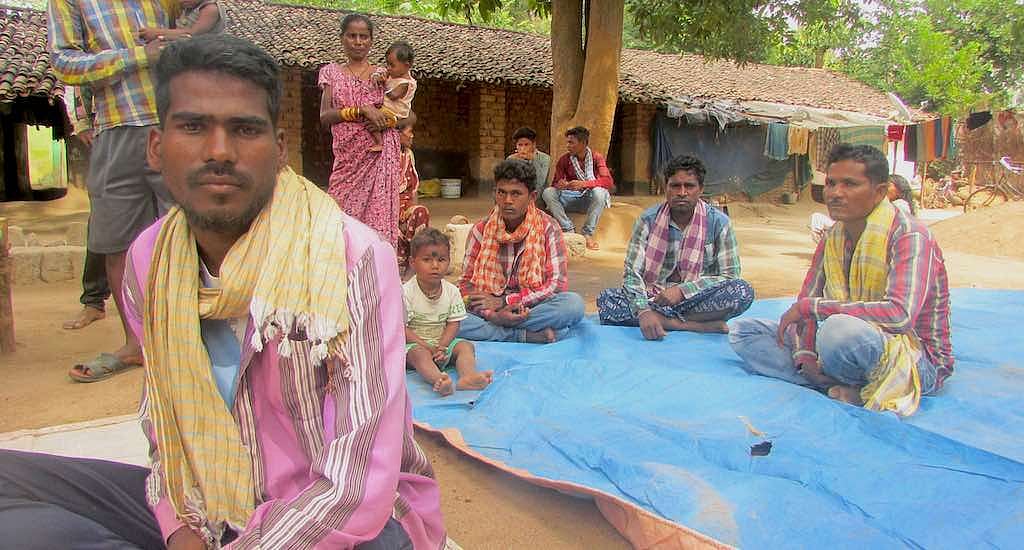 Rescued workers who had migrated to Telangana for work.