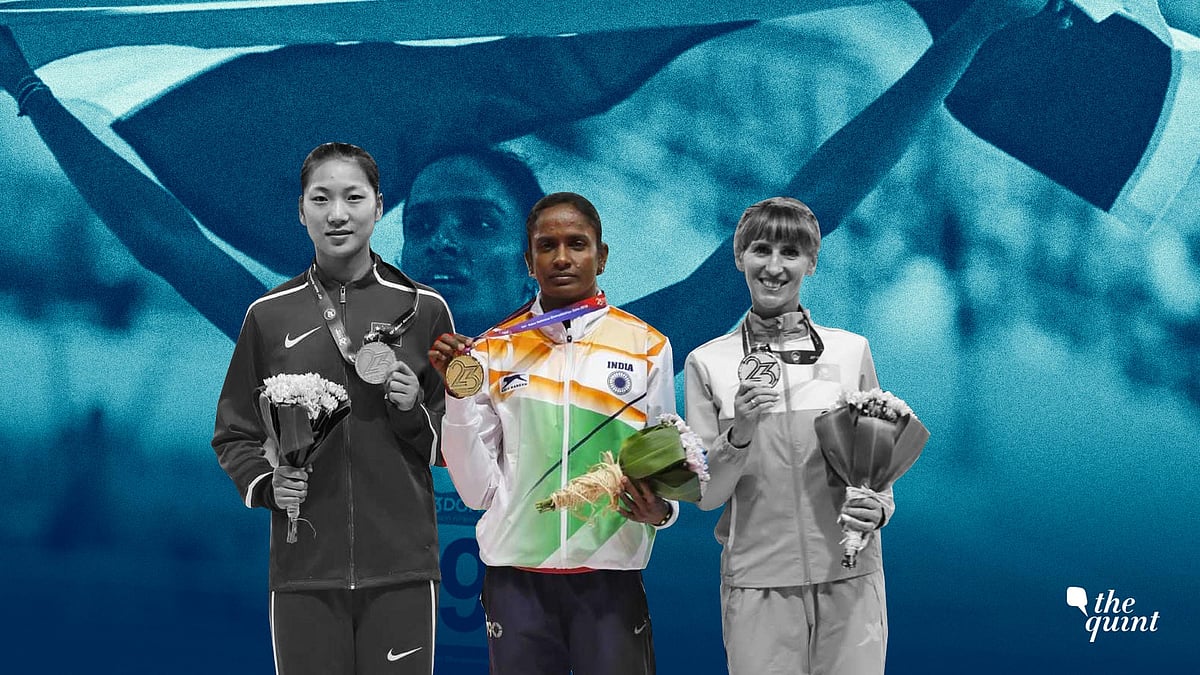 M Gomathi’s countenance showed no trace of panic that can destroy an athlete’s composure.
