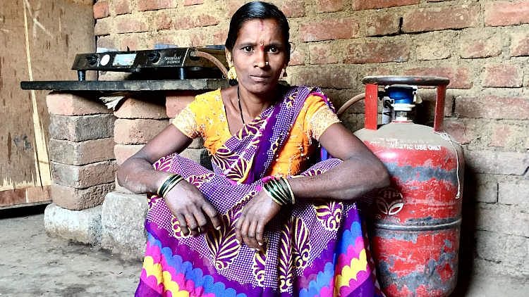Bharti Patil, a Pradhan Mantri Ujjwala Yojana beneficiary in Tamsai, western Maharashtra.
