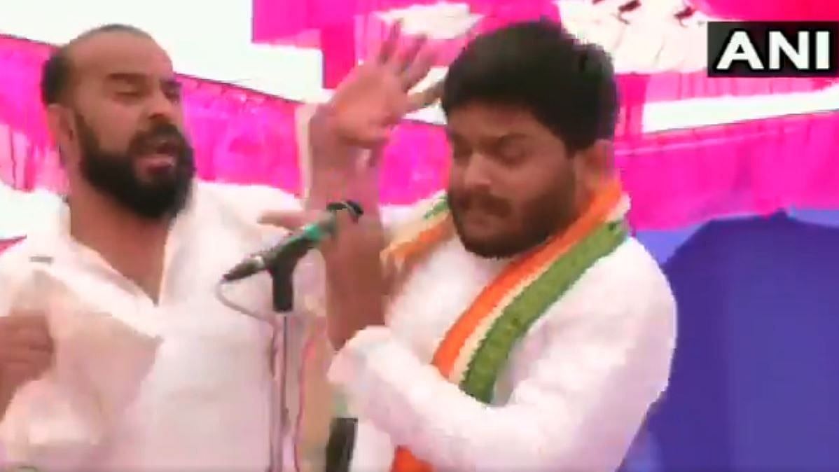 Hardik Patel was slapped on stage during a public meeting on Friday, 19 April.