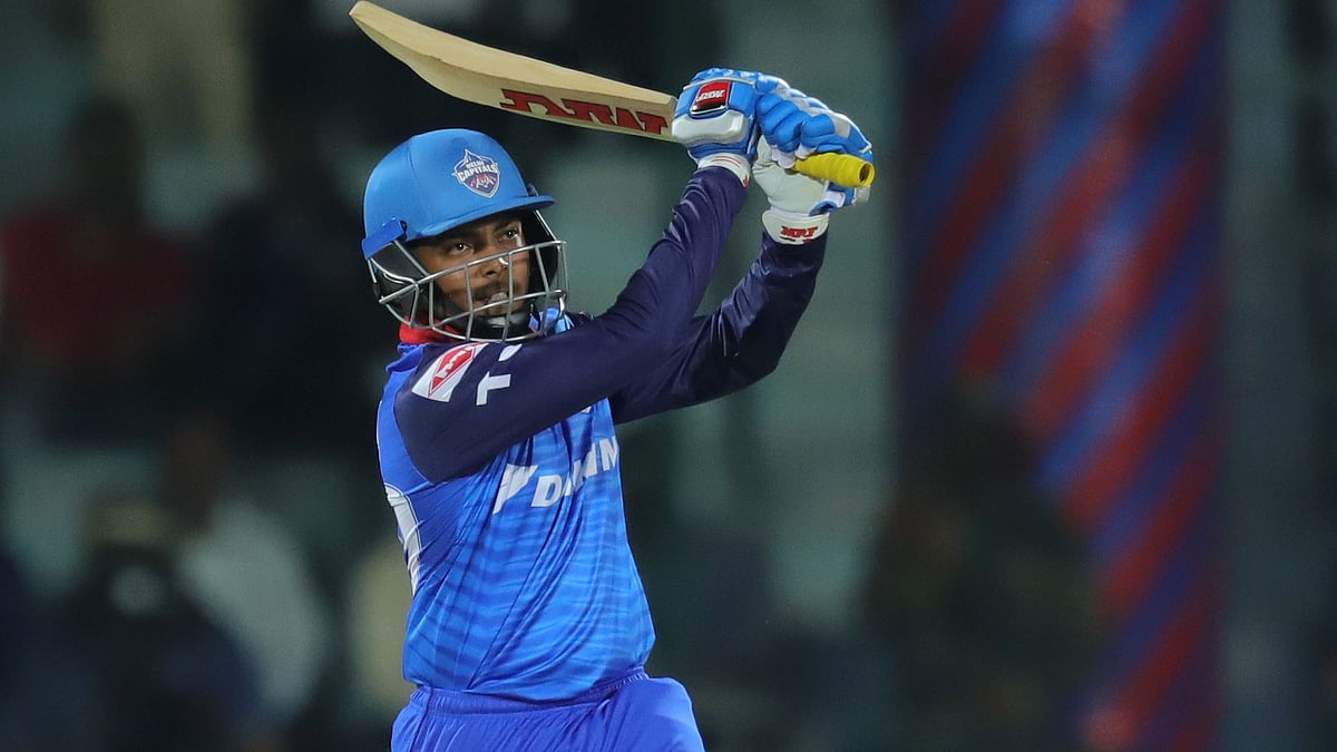 File image of Prithvi Shaw playing against CSK at the Feroz Shah Kotla ground.