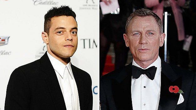 Rami Malek (L), Daniel Craig (R).