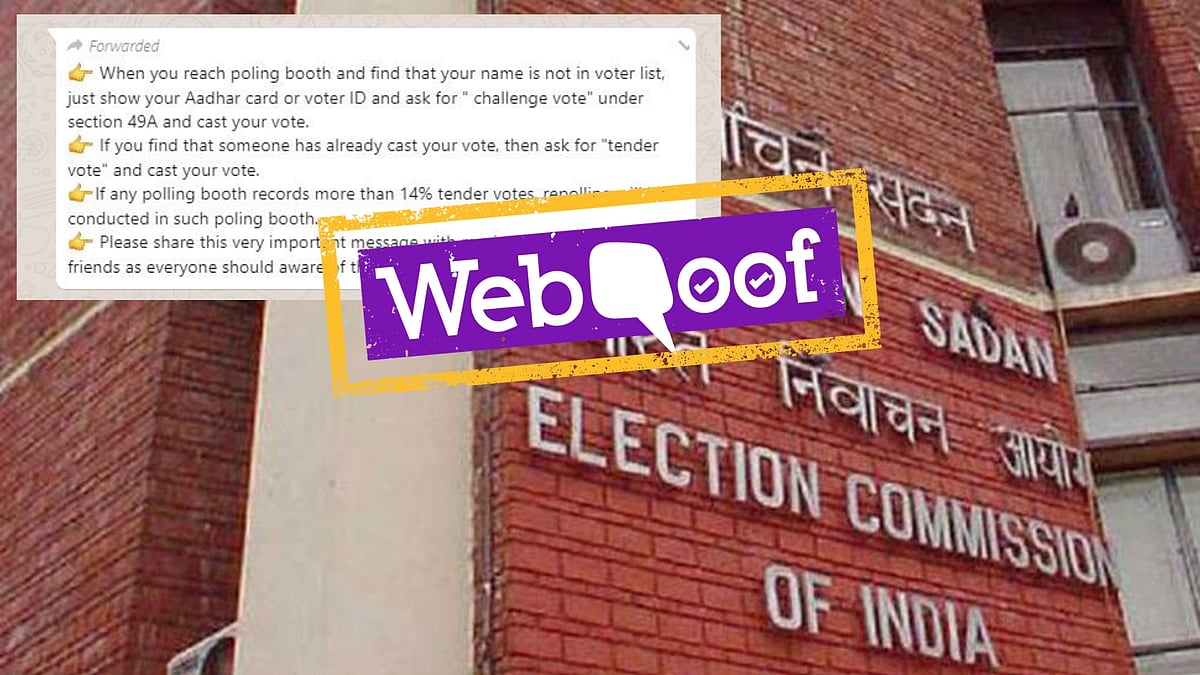 A viral message aiming to make people aware about their voting rights is partially incorrect. 