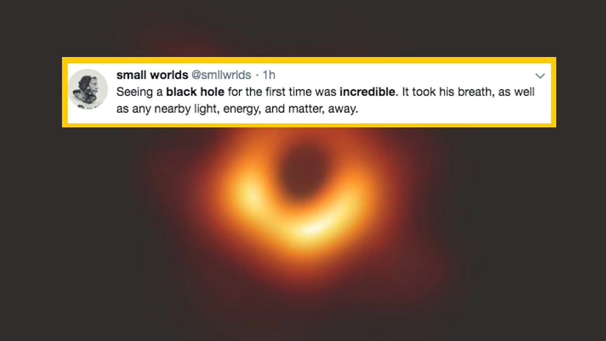 Twitter reacts to image of black hole released by scientists. 