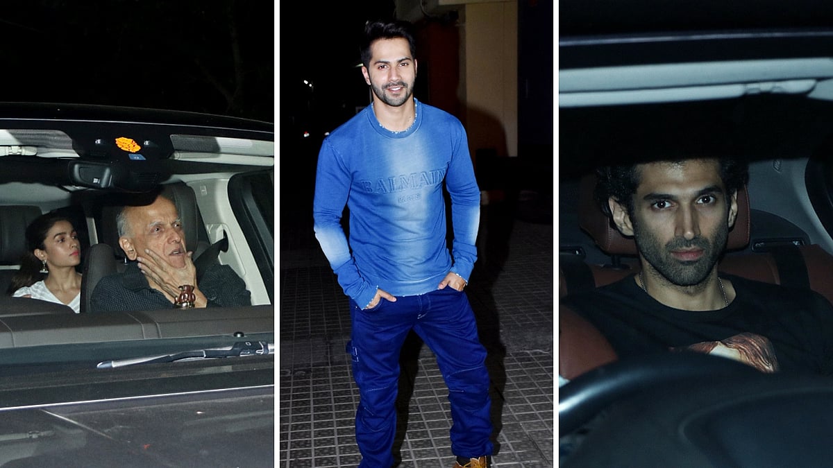 Stars arriving at the screening of <i>Kalank.</i>