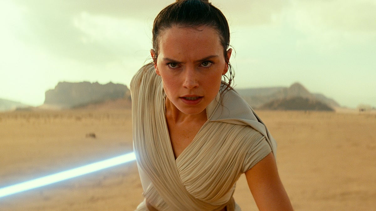 This image released by Lucasfilm Ltd shows Daisy Ridley as Rey in a scene from “Star Wars: Episode IX.”