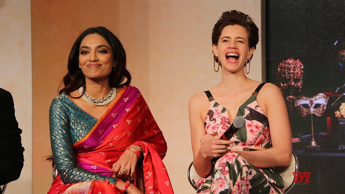 Shobhita Dhulipala and Kalki Koechlin at a publicity event for <i>Made In Heaven.</i>