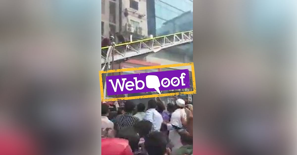 Image accompanying Video of fire at a high-rise tower claiming to be a building in Mumbai's Andheri region.