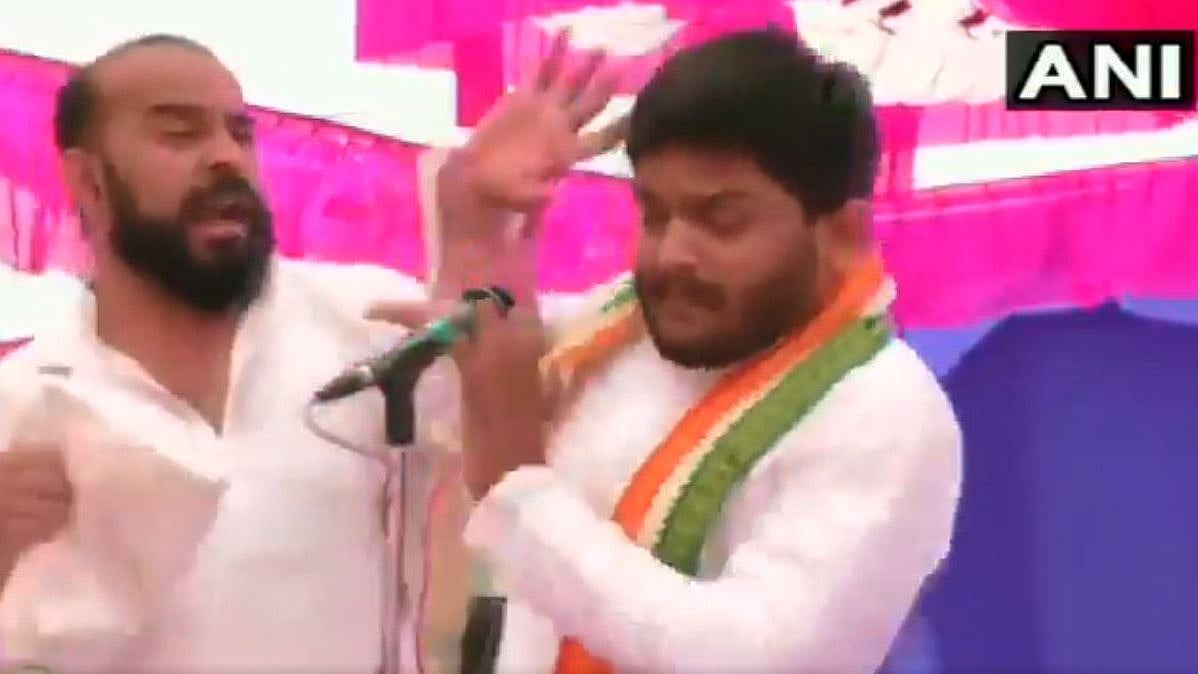 Hardik Patel was slapped on stage during a public meeting on Friday, 12 April.