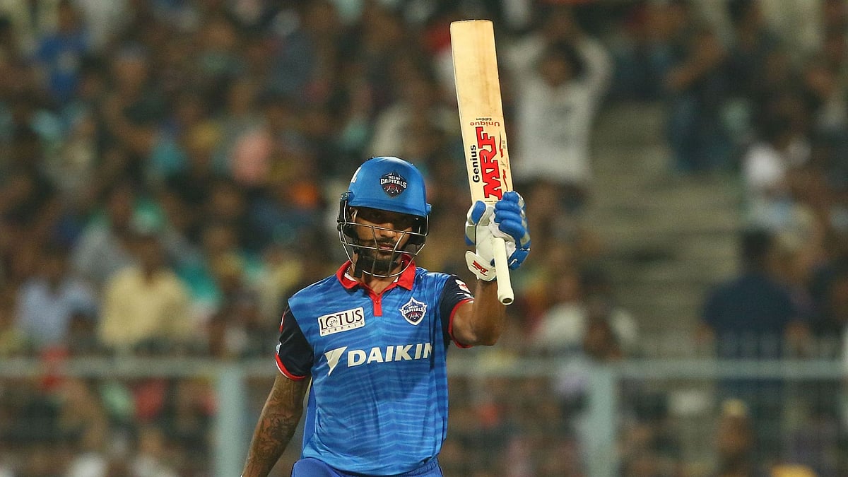Shikhar Dhawan was unbeaten on 97 off 63 balls to register his highest score in IPL.