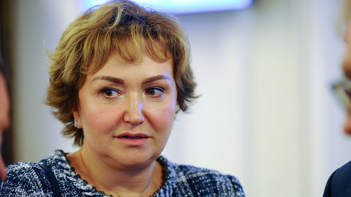 In this photo taken on Tuesday, 3 July 2018, S7 Group co-owner Natalia Fileva attends a meeting in Novosibirsk, Russia. One of Russia’s richest women, S7 Group co-owner Natalia Fileva, has died in a small plane crash in Germany, the Russian airline operator said Sunday.