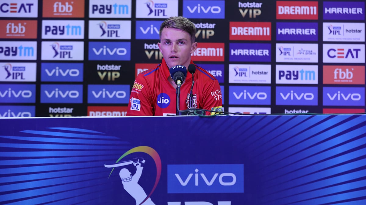Sam Curran at a post-match conference.&nbsp;