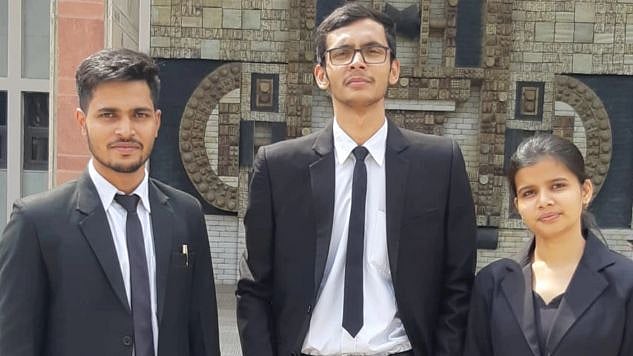  The three petitioners Praveen Chaudhary, Atul Kumar Dubey and Prerna Singh in New Delhi (left-right).