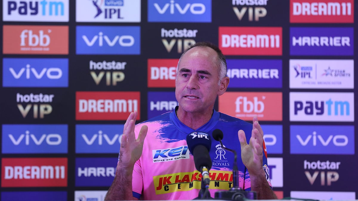Photo of Paddy Upton from post-match press conference. 