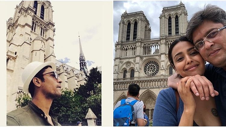 Vicky Kaushal (L) and Swara Bhaskar (R) at the Notre Dame.