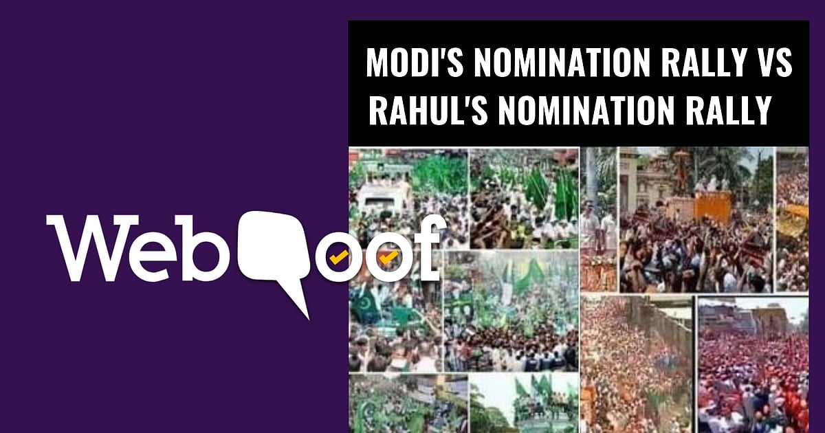 Image accompanying Vijayvargiya’s post Comparing Modi & Rahul’s Nomination Audience