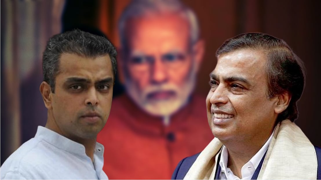 Industrialist Mukesh Ambani appeared in a video endorsing Congress candidate Milind Deora for the Mumbai South constituency.