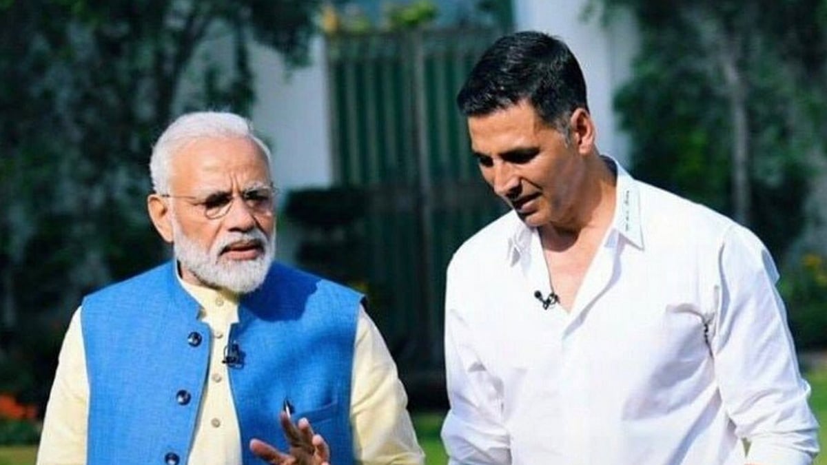 Akshay Kumar during his interview with Narendra Modi.