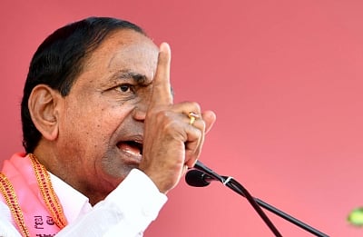 Nirmal: Telangana Chief Minister and Telangana Rashtra Samithi (TRS) supremo K Chandrashekhar Rao addresses during a rally ahead of the 2019 Lok Sabha elections in Telangana