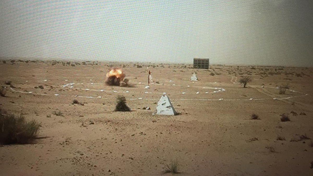The defence ministry said the guided bomb achieved the desired range and hit the target with high precision.