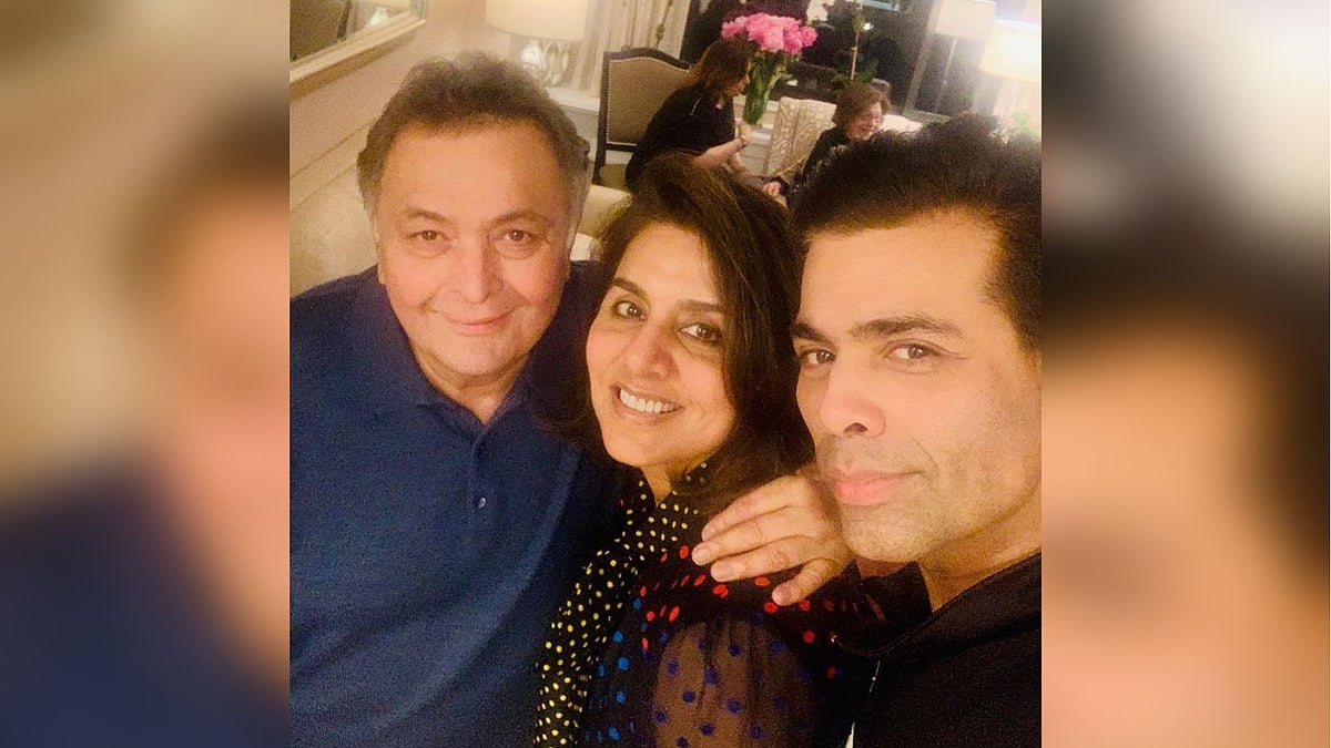 Rishi Kapoor, Neetu Kapoor and Karan Johar.