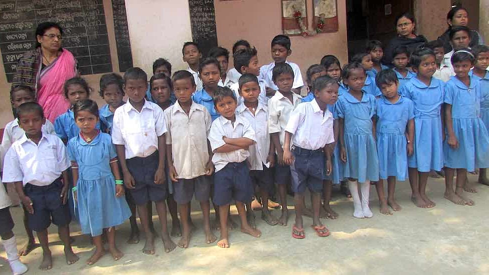 Children of migrant workers enrolled at Bhubanpur Upper Primary School.