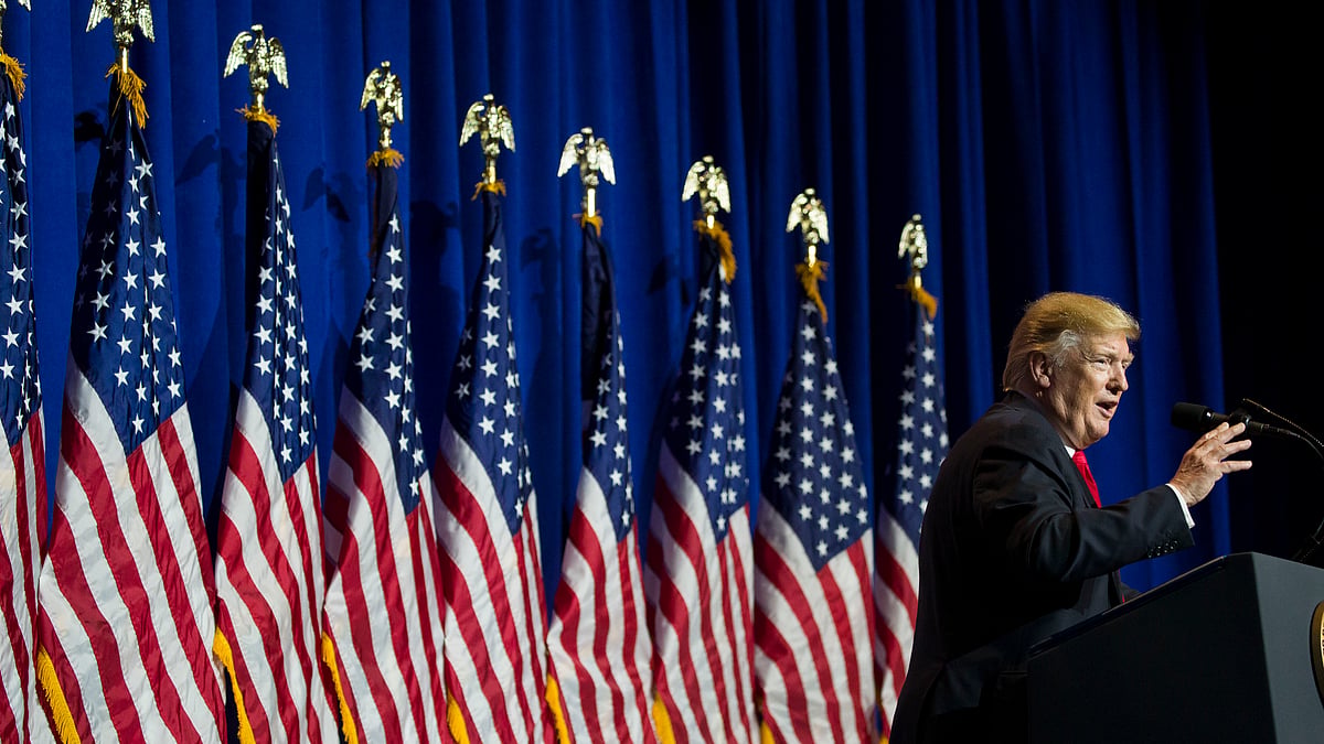 President Donald Trump speaks at the National Association of REALTORS Legislative Meetings and Trade Expo, Friday, 17 May in Washington. Image used for representation.