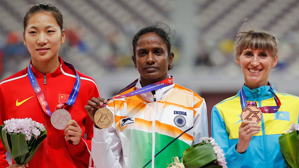 Gomathi Marimuthu had won a gold medal in the 800m event at the&nbsp;Doha Asian Championships in April. 