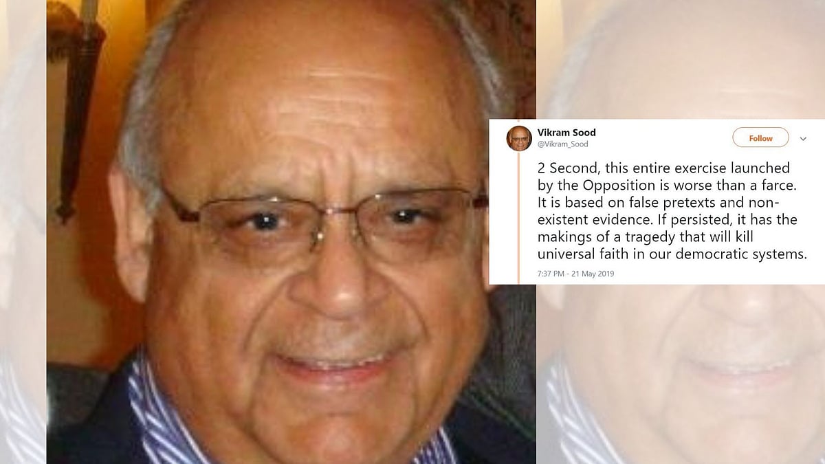 Vikram Sood in a Twitter thread dismissed doubts raised by Opposition on EVMs.