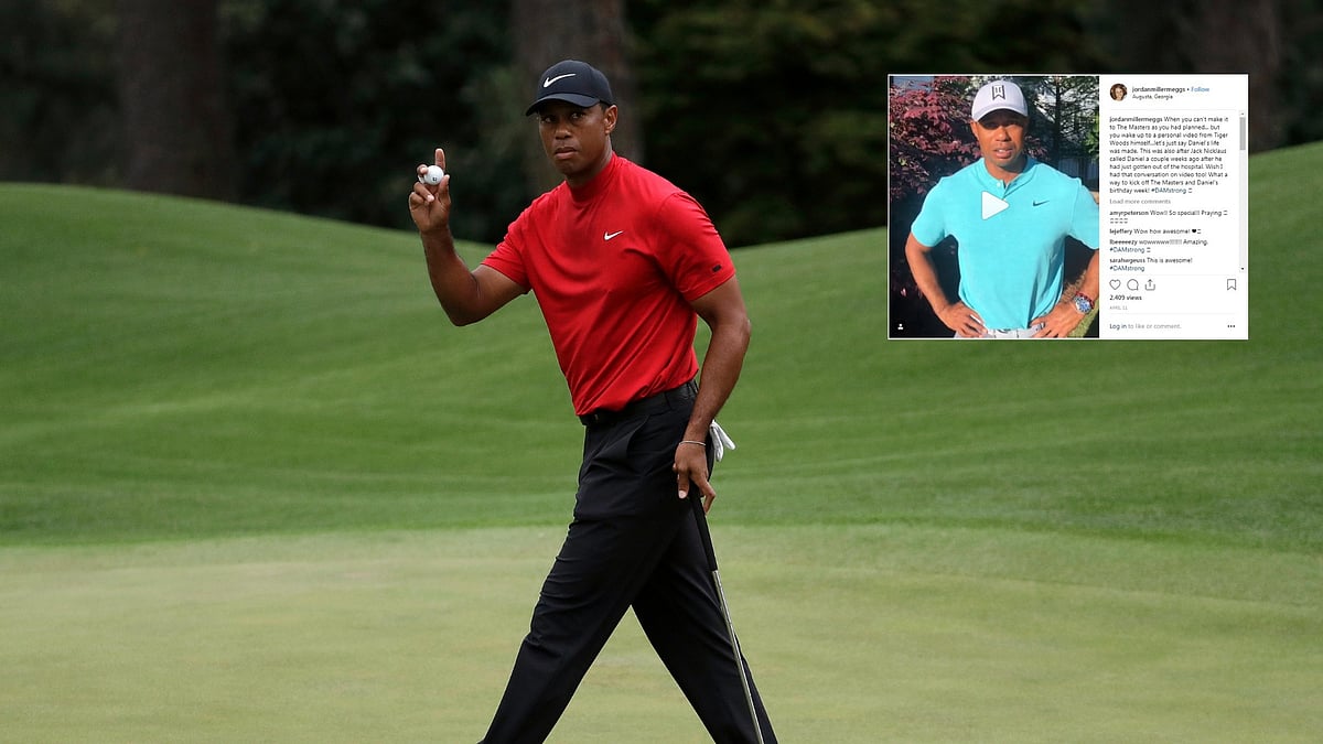 Tiger Woods made a video for a cancer victim on the eve of Masters.