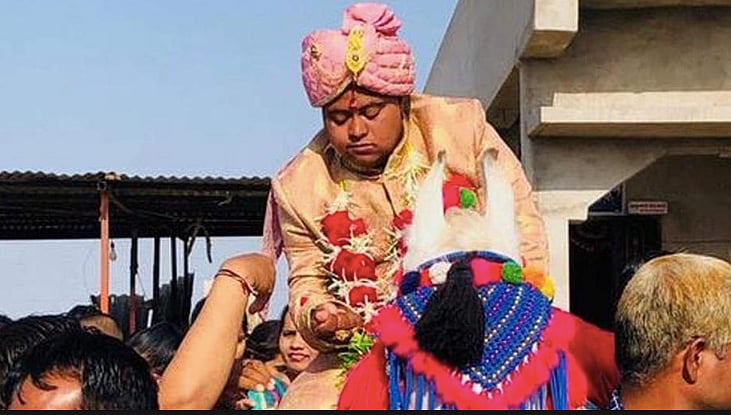 Ajay Barot during his wedding celebrations.&nbsp;