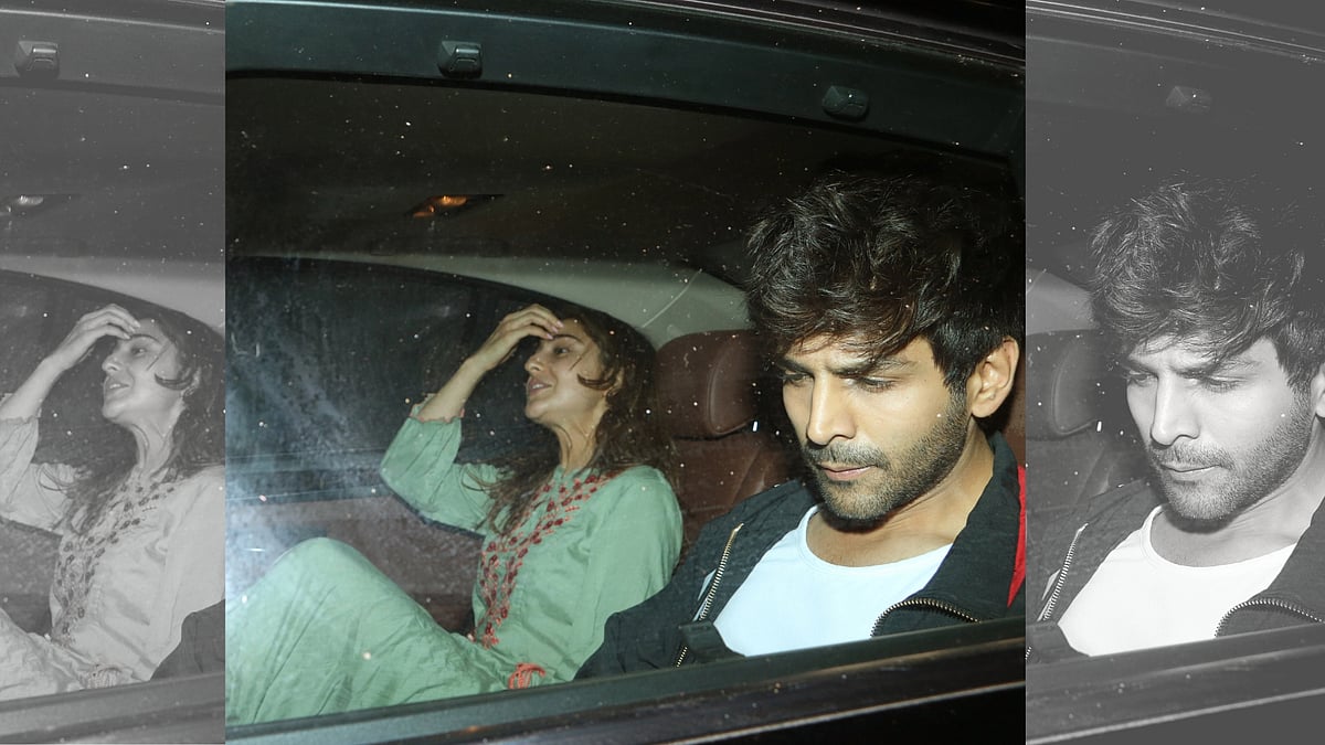 Sara Ali Khan with Kartik Aaryan. 