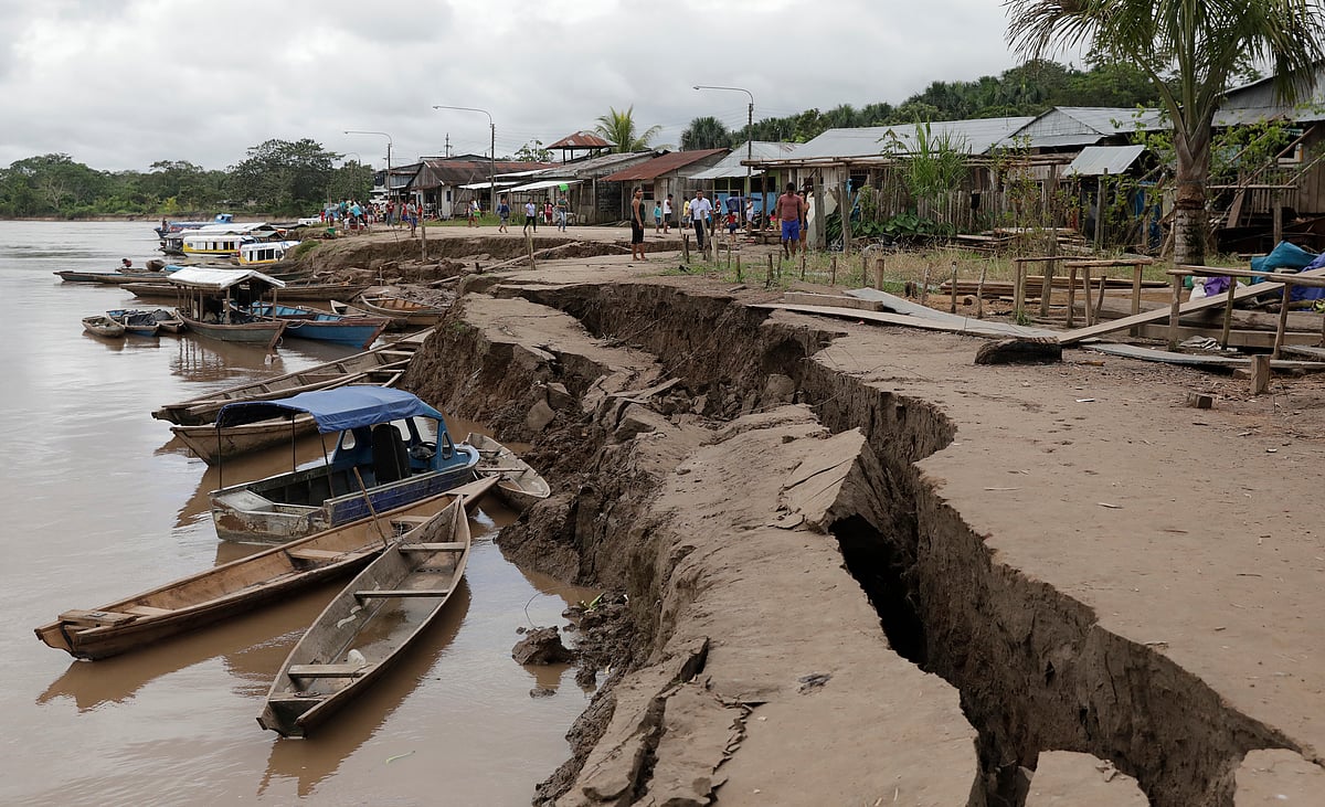 A powerful magnitude 8.0 earthquake struck a remote part of the Amazon jungle in Peru early Sunday, 26 May.