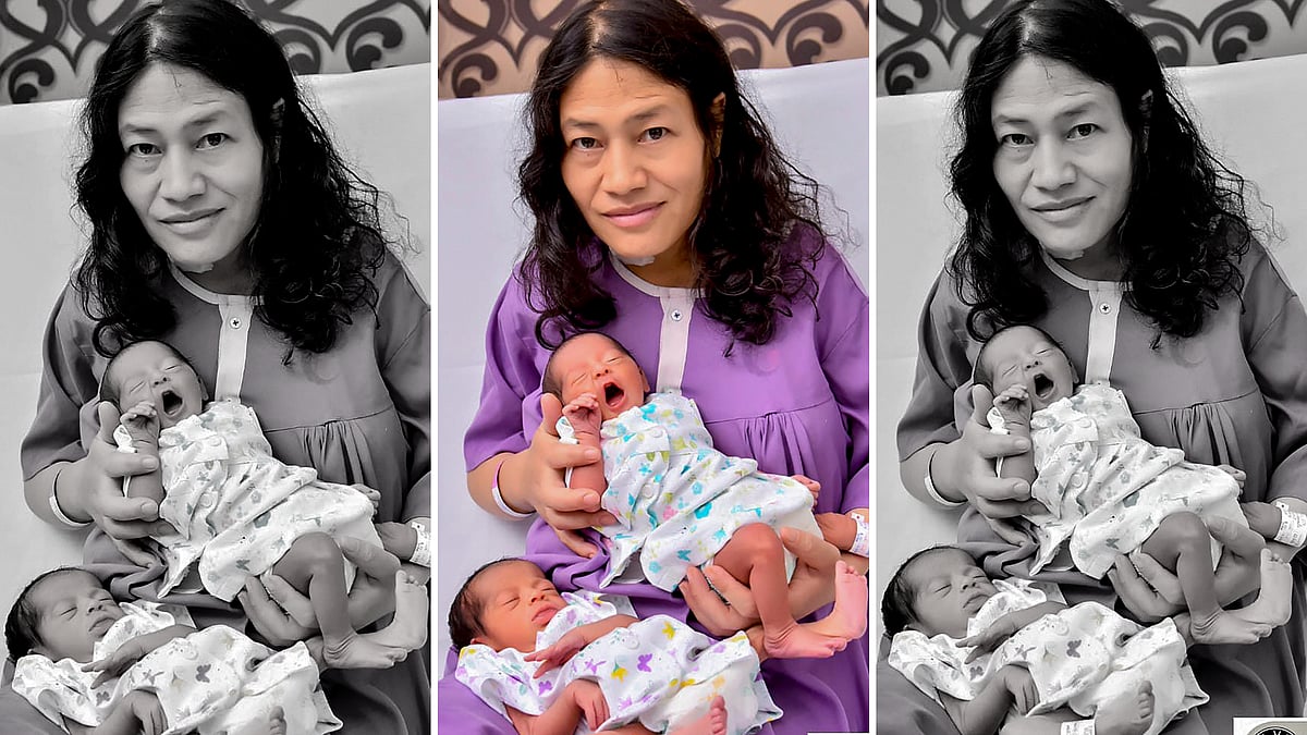 The 47-year-old activist gave birth to twins in Bengaluru on Sunday, 12 May.