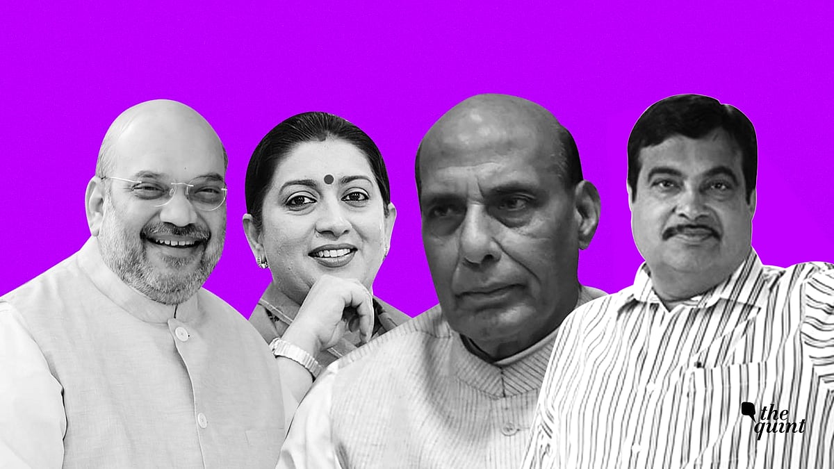 Amit Shah, Smriti Irani, Rajnath Singh and Nitin Gadkari receive their portfolios on Thursday.